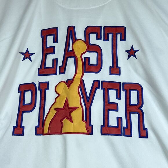 Vintage Buda Bean Sports Jersey Size Large White East Player 90's HIP HOP - Picture 3 of 13